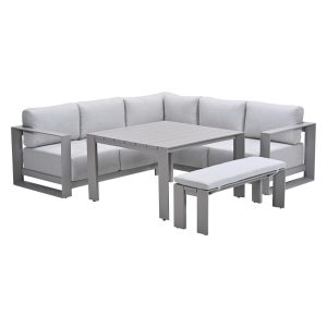 Garden Impressions lounge dining set Malakka taupe – valley sand – 5-d