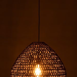 J-Line hanglamp Getwist – metaal – donkerbruin/naturel J-Line hanglamp Getwist – metaal – donkerbruin/naturel