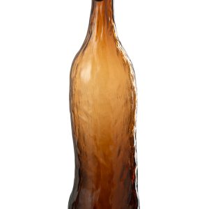 J-Line vaas Openbloeien – glas – bruin – large – 40 cm hoog