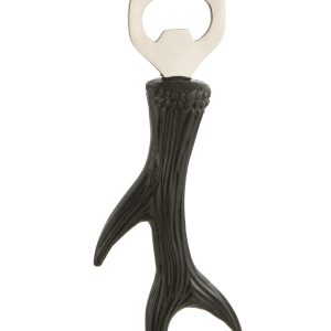 J-Line flesopener Gewei – staal – zwart J-Line flesopener Gewei – staal – zwart