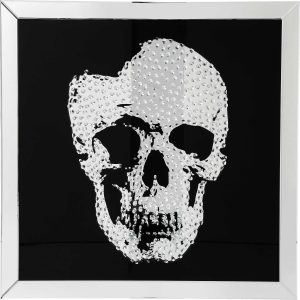 Kare Design Wandfoto spiegel schedel 100x100cm Kare Design Wandfoto spiegel schedel 100x100cm