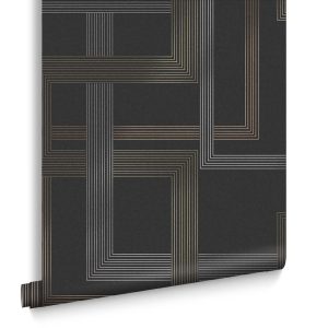 Graham & Brown Vliesbehang – Entwine Charcoal – 10mx52cm Graham & Brown Vliesbehang – Entwine Charcoal – 10mx52cm