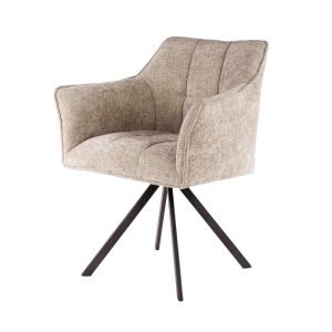 Giga Meubel Eetkamerstoel Raster – Zand – Draaibaar – Set van 2 – Set Giga Meubel Eetkamerstoel Raster – Zand – Draaibaar – Set van 2 – Set
