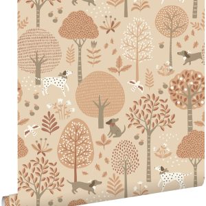 ESTAhome behang honden beige en terracotta roze – 53 cm x 10.05 m – 13 ESTAhome behang honden beige en terracotta roze – 53 cm x 10.05 m – 13