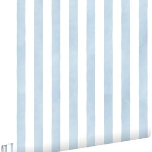 ESTAhome behang strepen blauw en wit – 53 cm x 10.05 m – 131304 ESTAhome behang strepen blauw en wit – 53 cm x 10.05 m – 131304