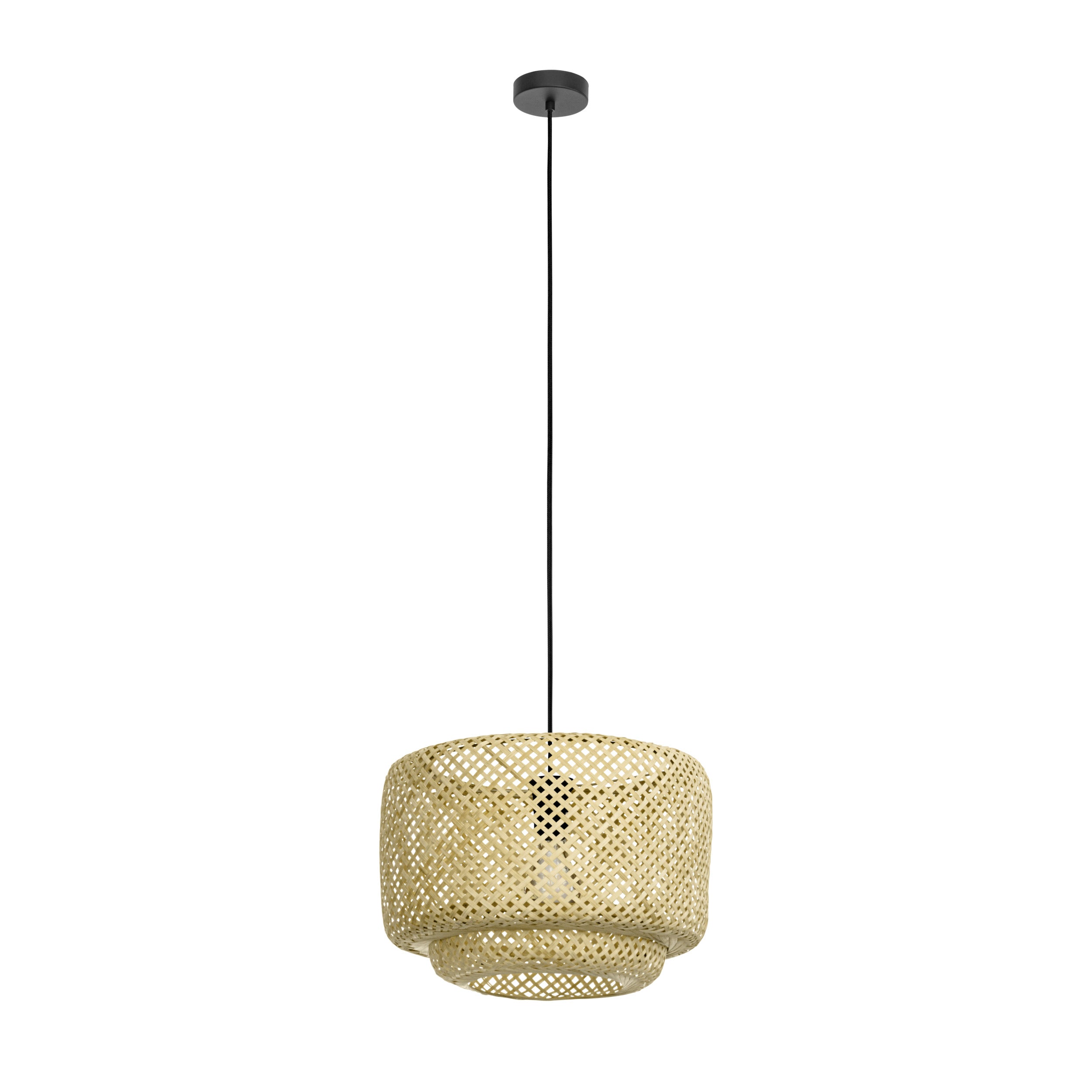 EGLO hanglamp Hettonle - e27 - ø 42 cm - zwart/hout