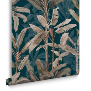 Graham & Brown Vliesbehang – Borneo Teal – 10mx52cm Graham & Brown Vliesbehang – Borneo Teal – 10mx52cm