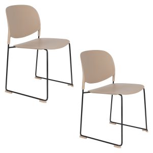 Housecraft Living Stacks Eetkamerstoelen Stapelbaar Roze – Set van 4