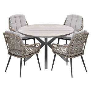 Garden Impressions tuinset Kalibo – Tulli – natural – Ø122×75 cm – 5-d