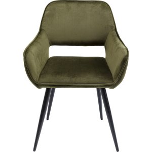 Kare Design Stoel met armleuningen San Francisco donkergroen