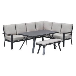 Garden Impressions Lounge dining set Senja 4-delig rechts – sandstone