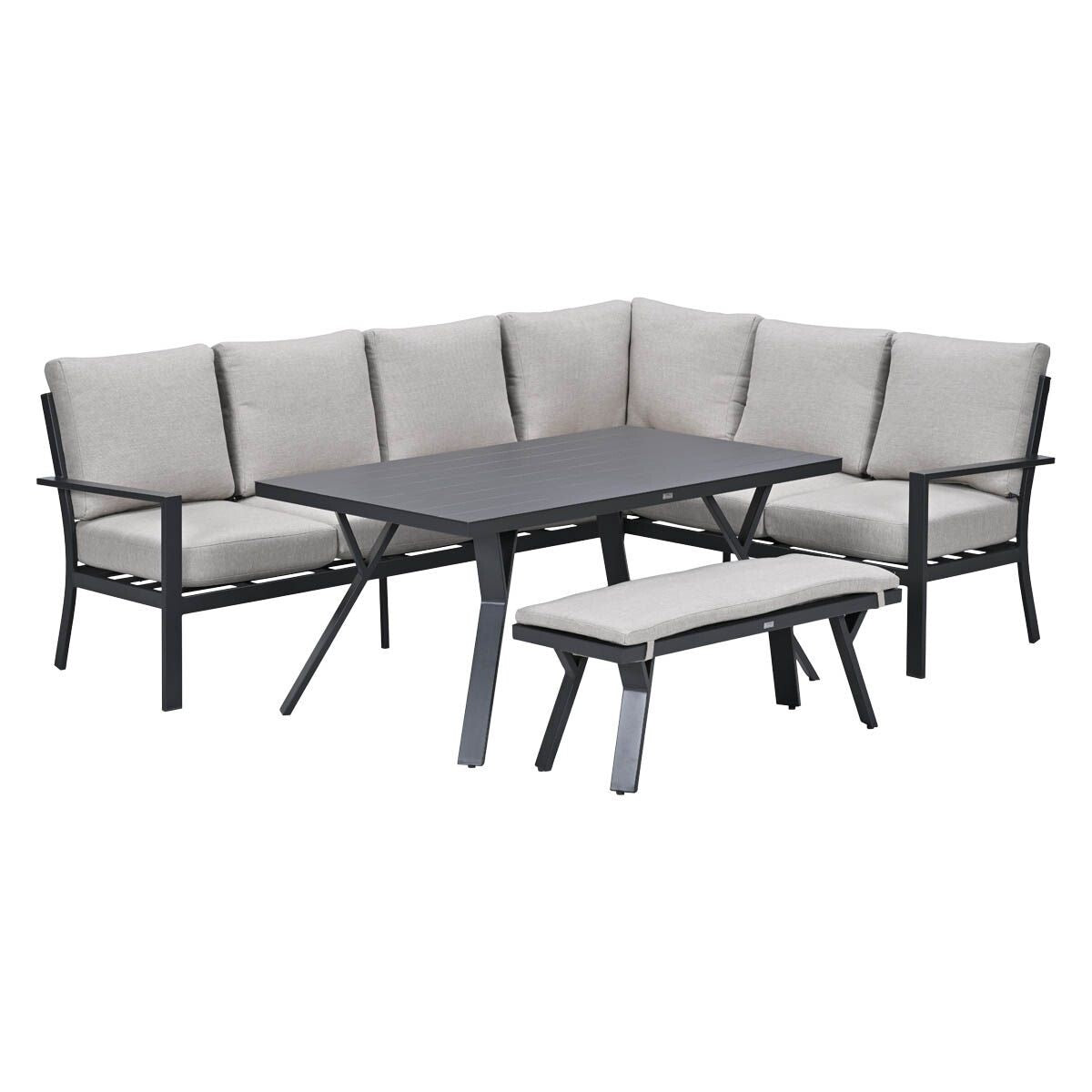 Garden Impressions Lounge dining set Senja 4-delig rechts - sandstone