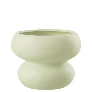 J-Line bloempot Cirkel – porselein – lichtgroen – Ø 19.5 cm J-Line bloempot Cirkel – porselein – lichtgroen – Ø 19.5 cm
