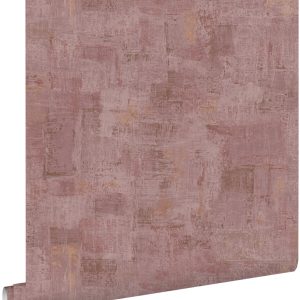 ESTAhome behang schilderachtige structuur mauve paars – 50 x 900 cm –