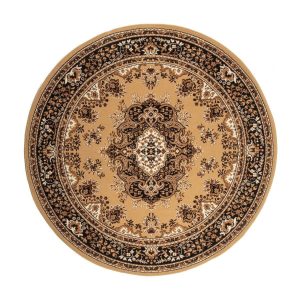 Interieur05 Vintage Vloerkleed Bruin Rond – Perzisch – Retro – Nain