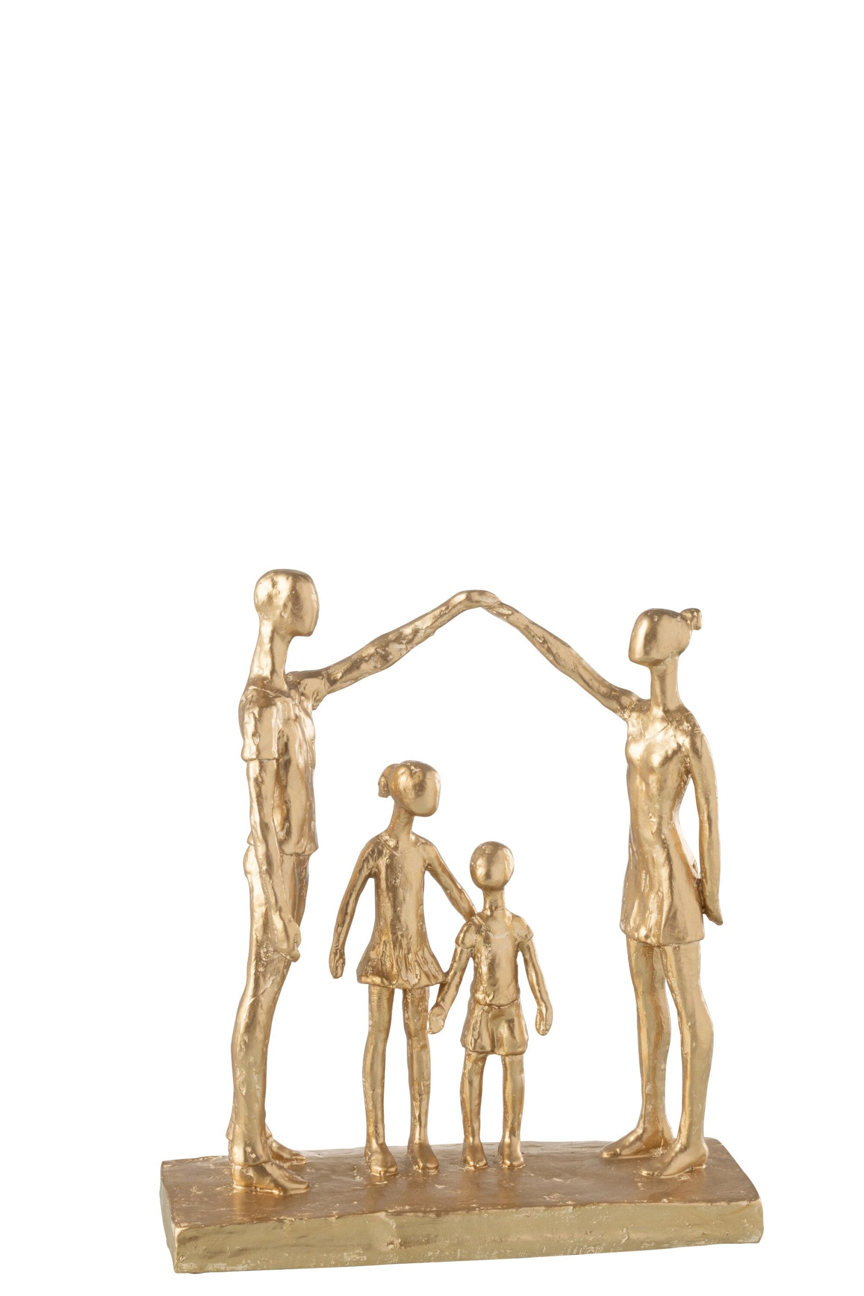 J-Line decoratie Familie spelend - polyresin - goud