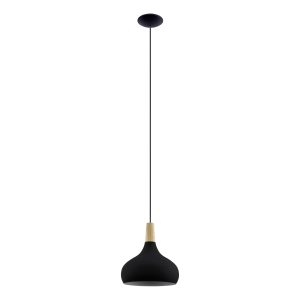EGLO hanglamp Sabinar – e27 – ø 28 cm – zwart/bruin