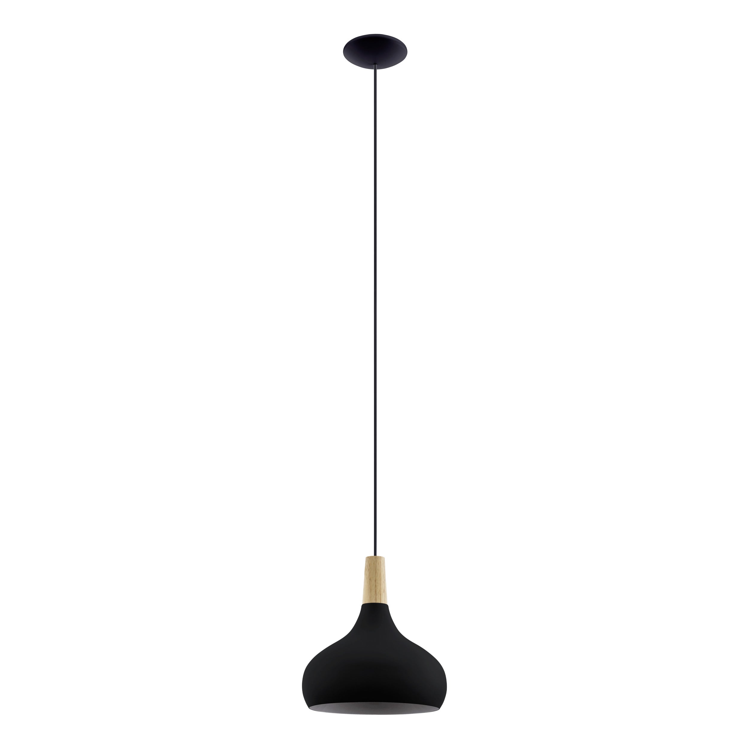 EGLO hanglamp Sabinar - e27 - ø 28 cm - zwart/bruin