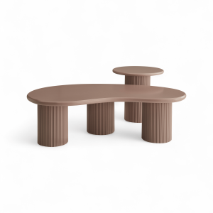 Furnhouse salontafel set Wave – Mokkamousse – Ø 50/130 cm Furnhouse salontafel set Wave – Mokkamousse – Ø 50/130 cm
