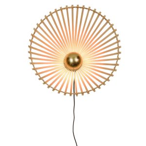 GOOD&MOJO wandlamp Bromo – bruin – Ø50cm
