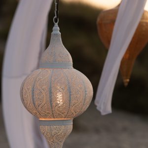 J-Line hanglamp Boor – metaal – wit – large