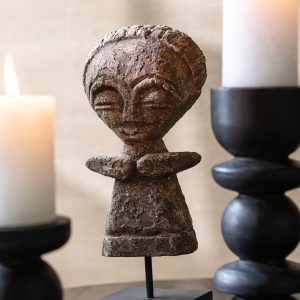 J-Line decoratie Standbeeld Ying – hout – naturel – small