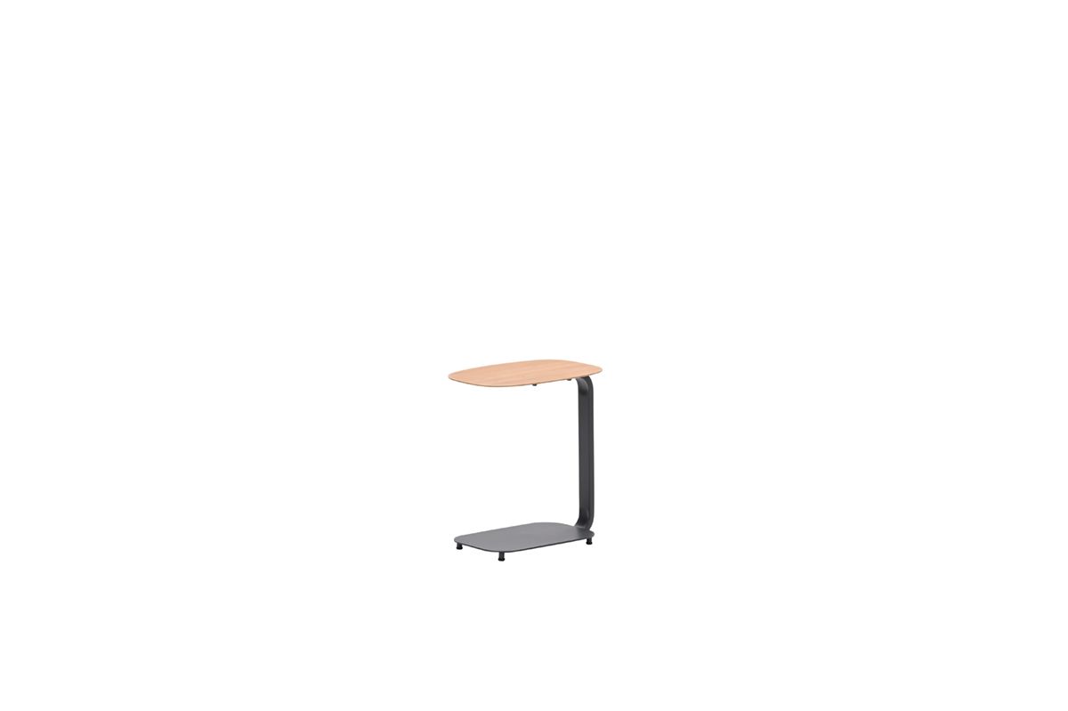 Lucca laptop tafel - 45x30xH51cm - carbon black - light teaklook