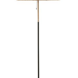 J-Line vloerlamp – metaal/rotan – zwart/naturel