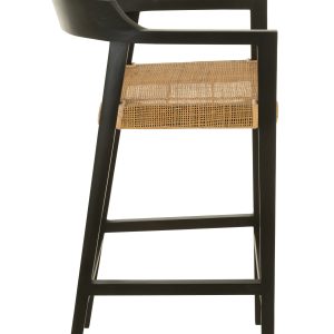 J-Line barstoel Emma – hout – zwart/bruin