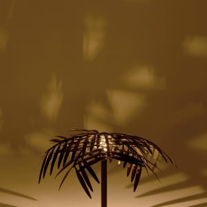J-Line tafellamp Blad – metaal – zwart