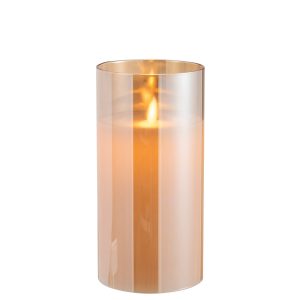 J-Line lamp Blinkend – glas – goud – medium – LED lichtjes