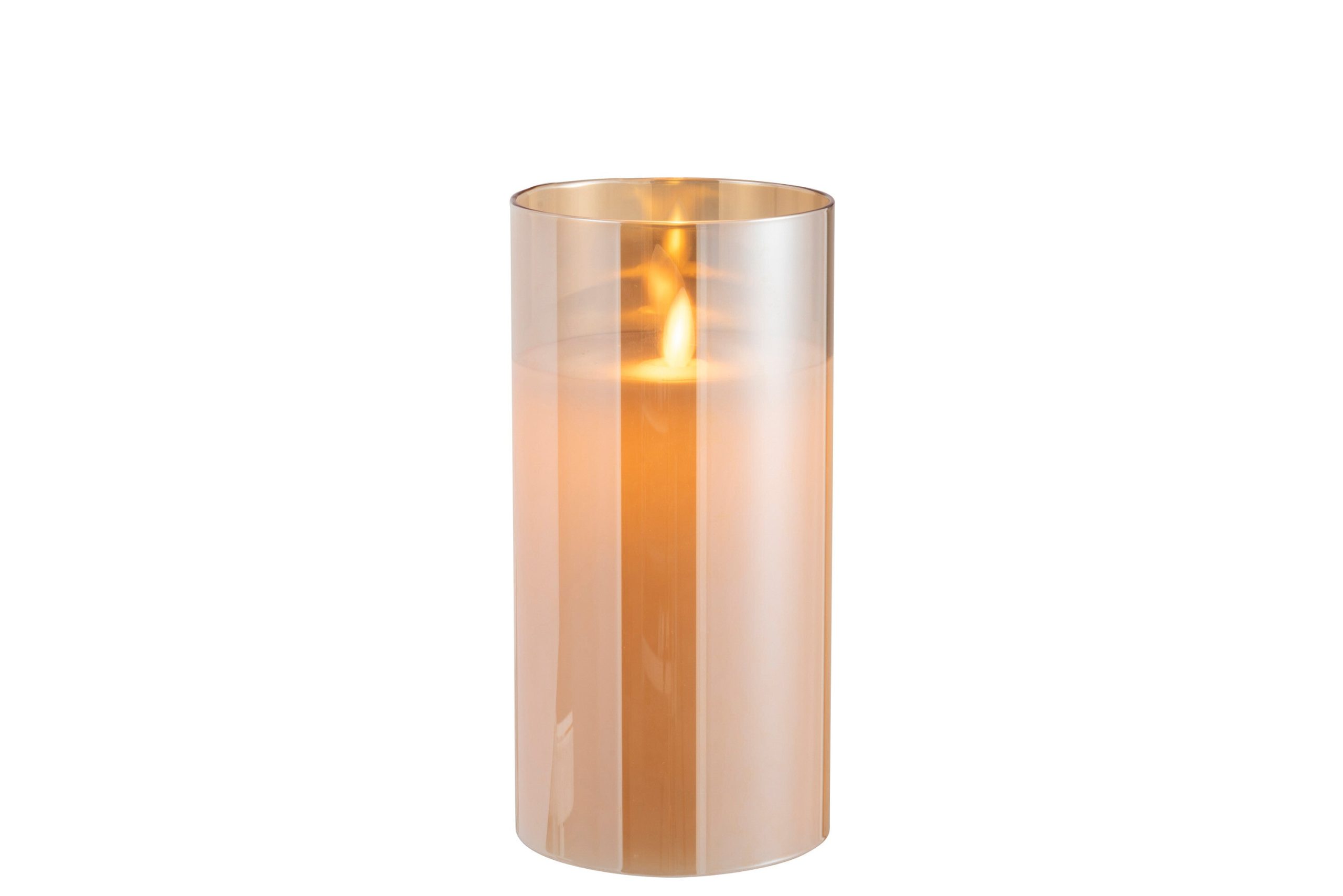 J-Line lamp Blinkend - glas - goud - medium - LED lichtjes