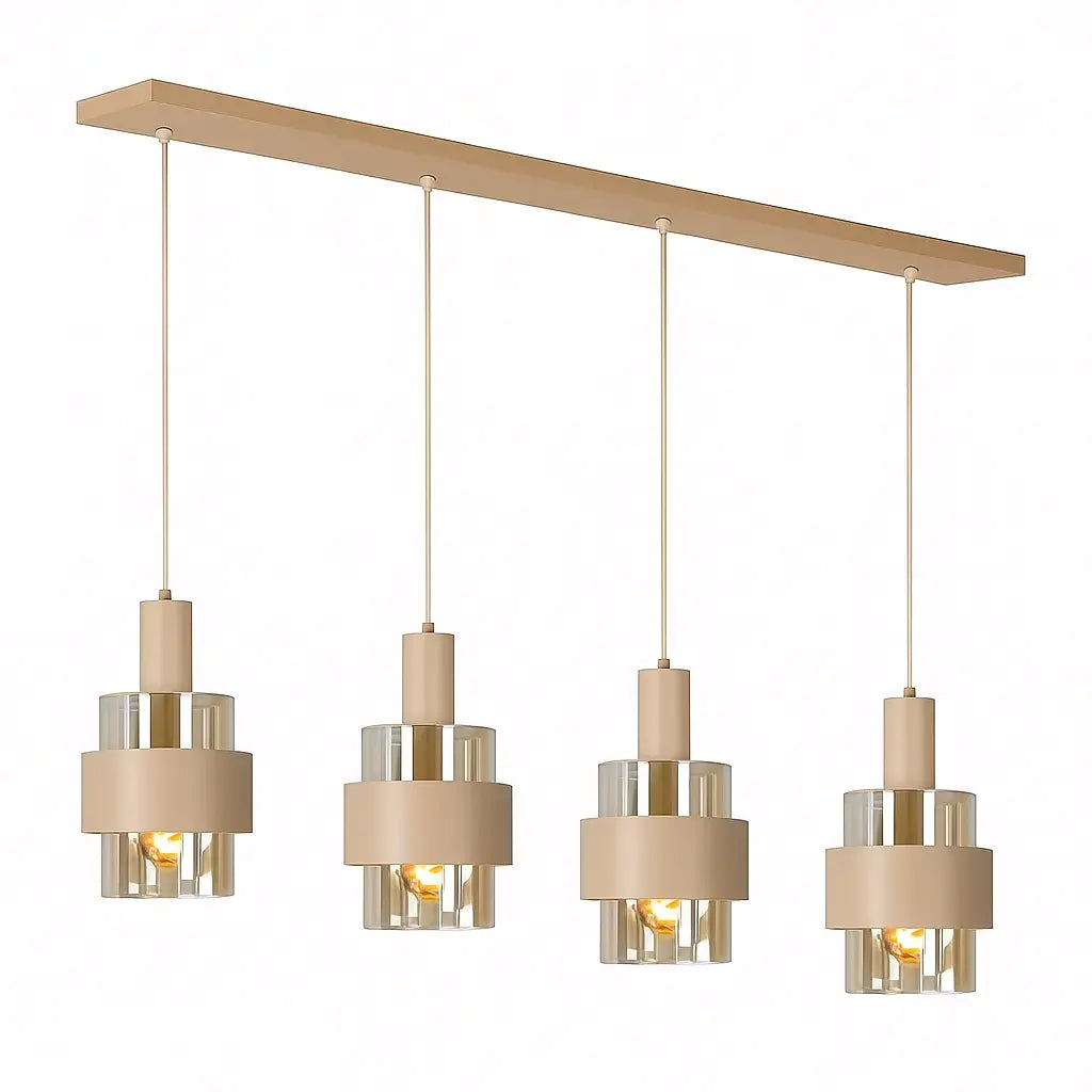 Highlight hanglamp Marrone - 4 lichts - 110 x 150 cm - beige