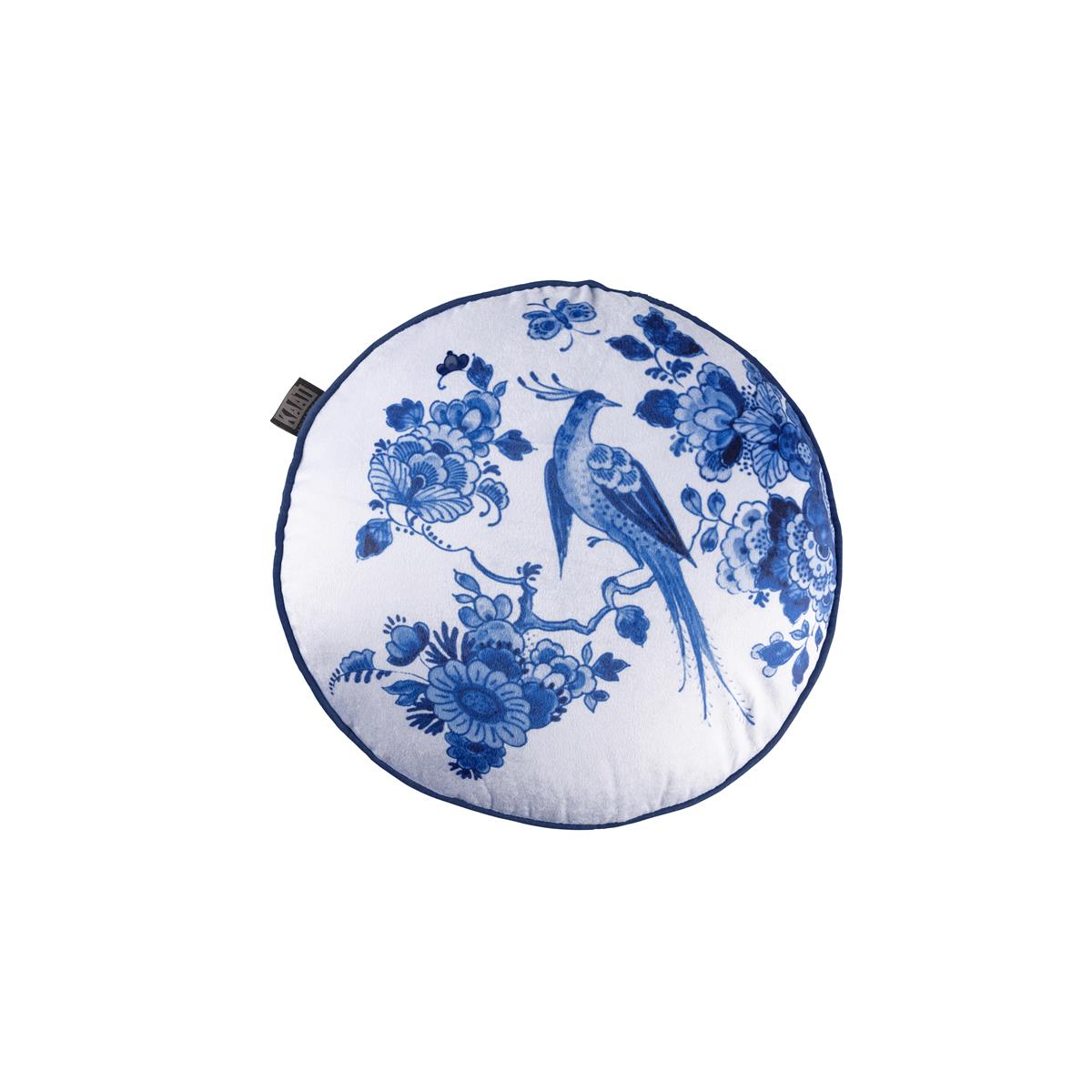 KAAT Amsterdam decoratiekussen Blue Bird - 40x40 cm - blauw