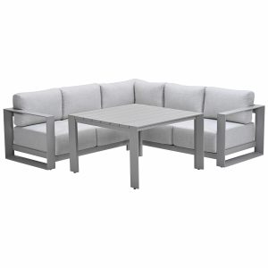Garden Impressions lounge dining set Malakka taupe – valley sand – 4-d