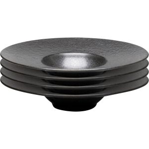 Kare Design Soepborden Cosmos Ø27cm zwart (4/set)
