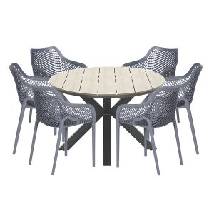 Garden Impressions tuinset Air XL – Tulli light teak look – 7-delig
