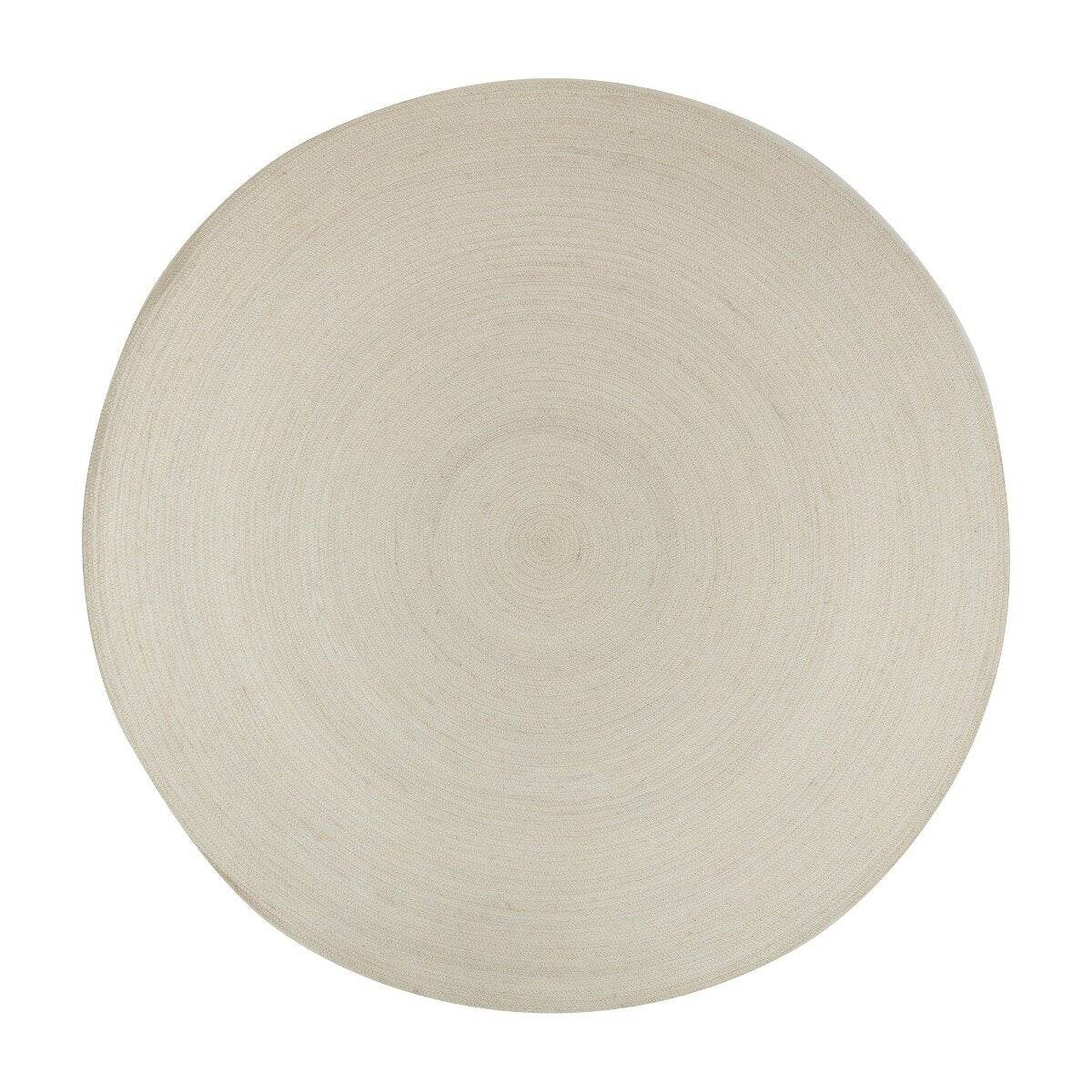Interieur05 vloerkleed Gapo wit-rond- wollen - 150 x 150 cm