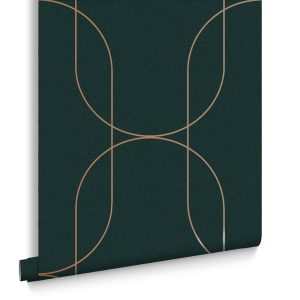 Graham & Brown Vliesbehang – Palais Green & Copper – 10mx53cm