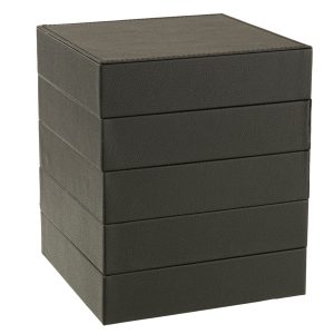J-Line juwelendoos 4 Delen – hout/kunstleder – zwart J-Line juwelendoos 4 Delen – hout/kunstleder – zwart