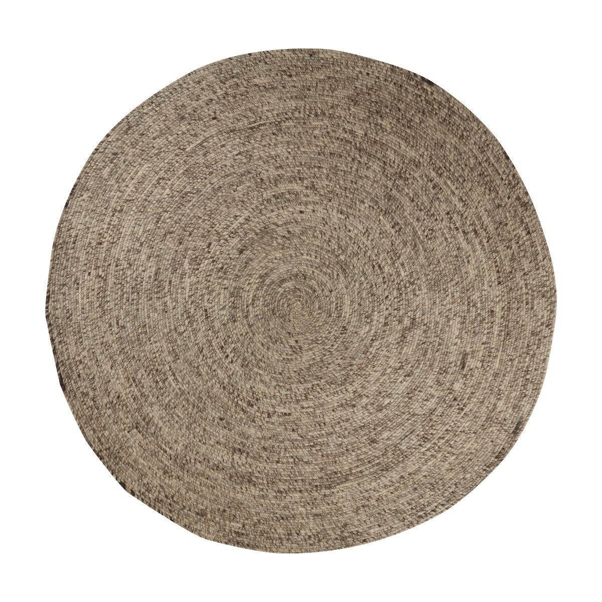 Interieur05 Rond wollen vloerkleed Gapo grijs gemeleerd op=op