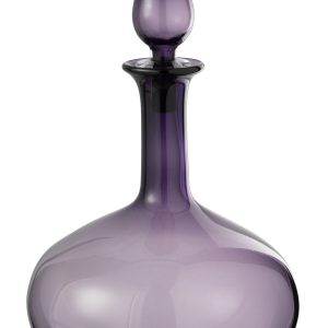 J-Line vaas + stop Fles – glas – paars – Ø 26.5 cm