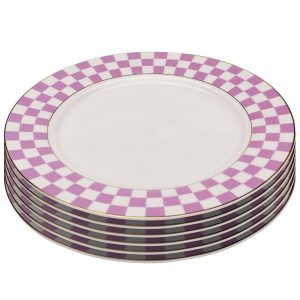 Kare Design Borden Harlequin Ø21cm paars (6/set) Kare Design Borden Harlequin Ø21cm paars (6/set)