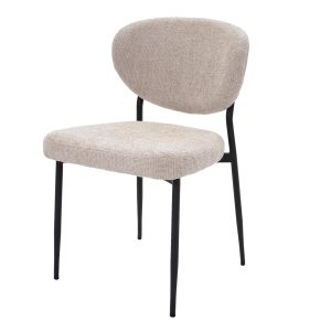 Giga Meubel Eetkamerstoel Vajèn – Stof – Beige – Set van 2 Giga Meubel Eetkamerstoel Vajèn – Stof – Beige – Set van 2