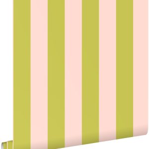 ESTAhome behang strepen roze en groen – 0.53 x 10.05 m – 131574 ESTAhome behang strepen roze en groen – 0.53 x 10.05 m – 131574
