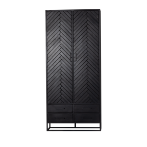 Giga Meubel Wandkast Isa – Zwart Hout – 90x40x200cm Giga Meubel Wandkast Isa – Zwart Hout – 90x40x200cm