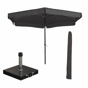 Garden Impressions stokparasol Delta d grijs Ø300 cm met 40 kg Cosmo v Garden Impressions stokparasol Delta d grijs Ø300 cm met 40 kg Cosmo v