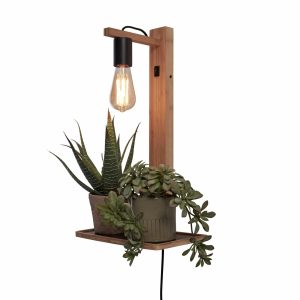 GOOD&MOJO wandlamp Flores – bruin – 30x18x52cm