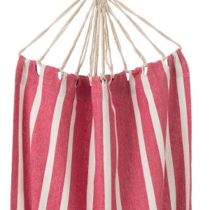 J-Line hangmat Strepen – katoen/polyester – roze/wit J-Line hangmat Strepen – katoen/polyester – roze/wit