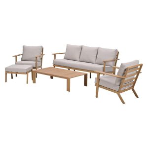 Garden Impressions Loungeset Ariane 5-delig – natural teaklook Garden Impressions Loungeset Ariane 5-delig – natural teaklook